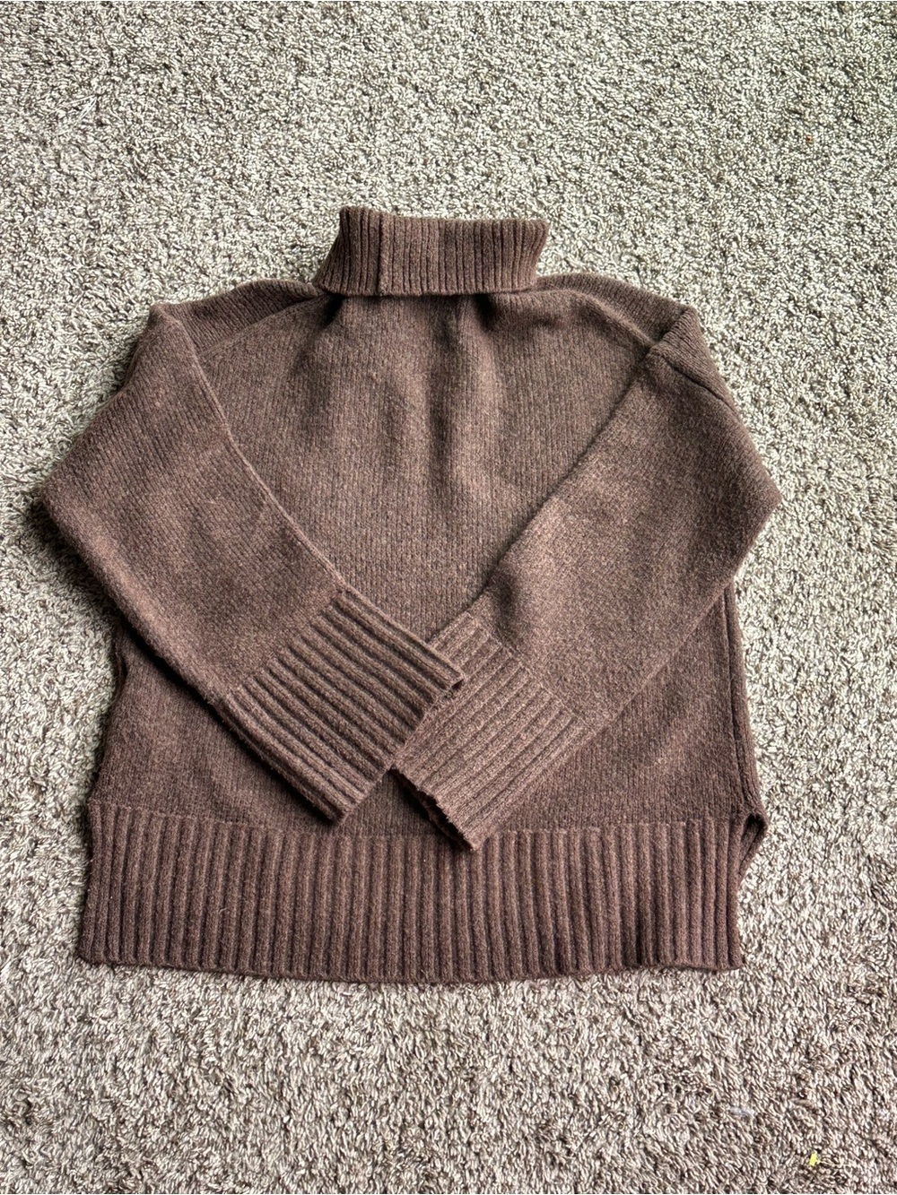 Abercrombie & Fitch Chocolate Brown Turtleneck Sweater - Picture 2 of 3